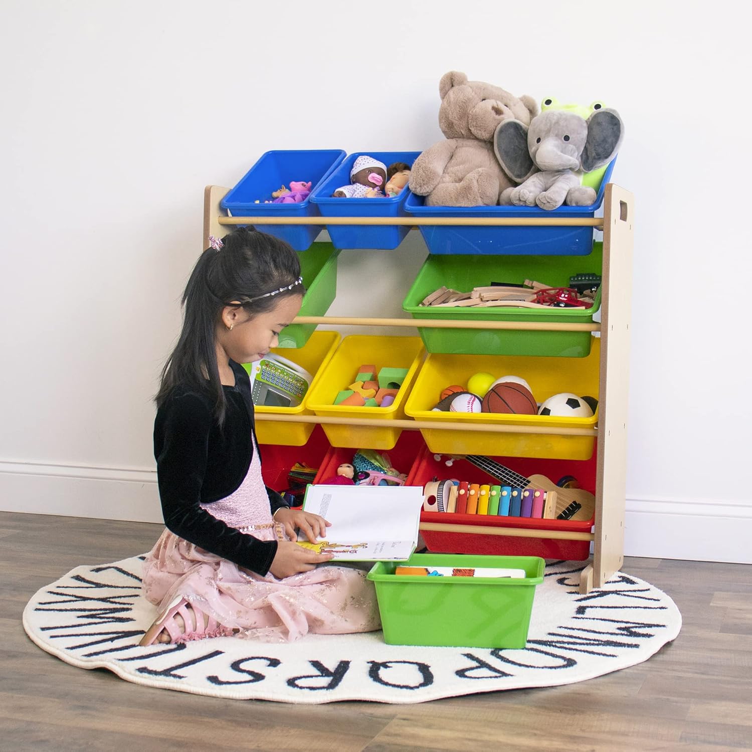 2025 Crew Kids Toy Storage Box 2 Set with 16 Bins & 12 Bins