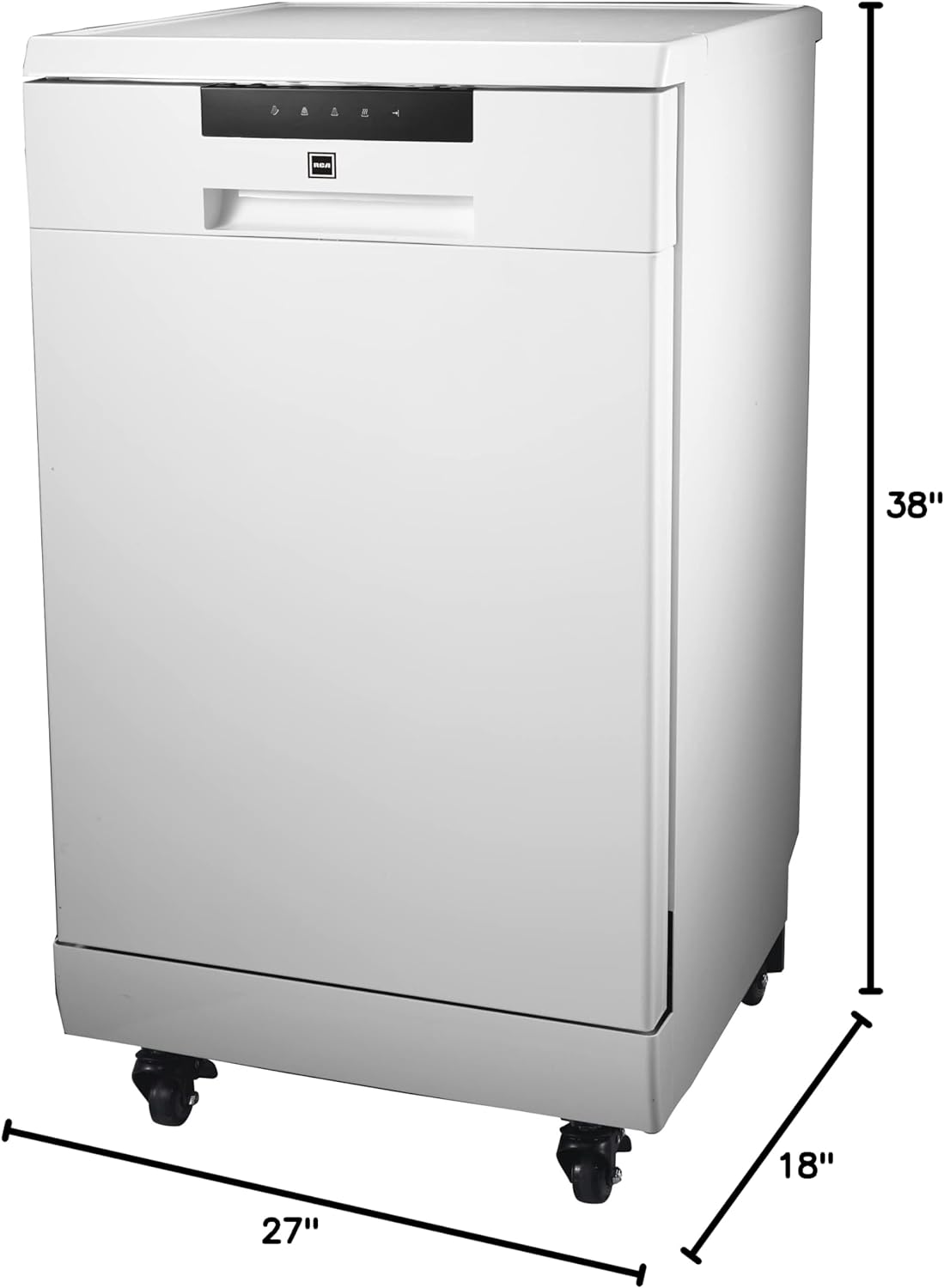 2025 Portable Dishwasher, 18in Wide, 8 Place Settings Capacity, White
