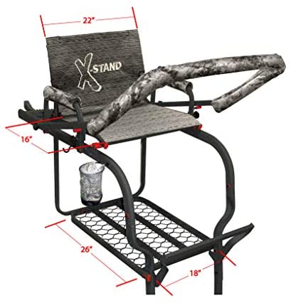 2025 X-Stand The Duke 20′ Single-Person Ladder Tree Stand, 300 lbs Capacity, Steel Construction