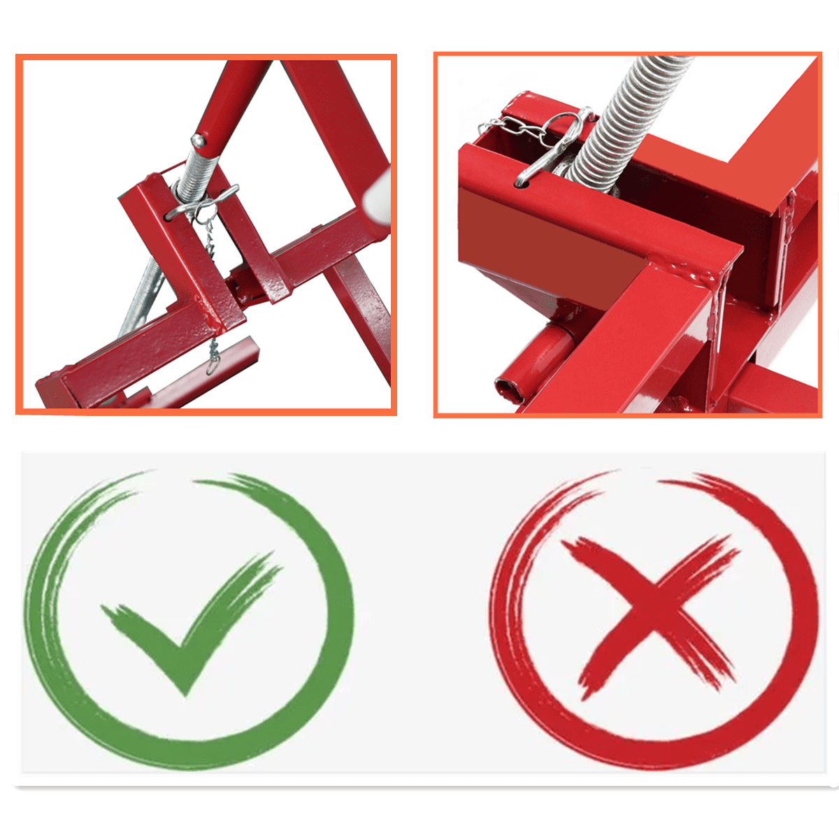2025 Lift Jack -Lifting Platform 882 Lbs Capacity for Garden Tractors and Lawn Mowers with Manual Handle & Power Tool Extension Handle (Red)