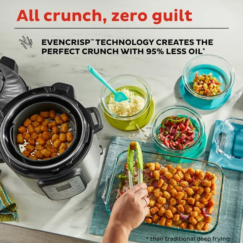 2025 Instant Pot Duo Crisp 11-in-1 Air Fryer & Pressure Cooker, 8-Qt, Stainless Steel