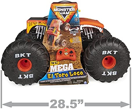 2025 Grave Digger All-Terrain RC Monster Truck with Lights, 2.4GHz Controller, 2ft Long