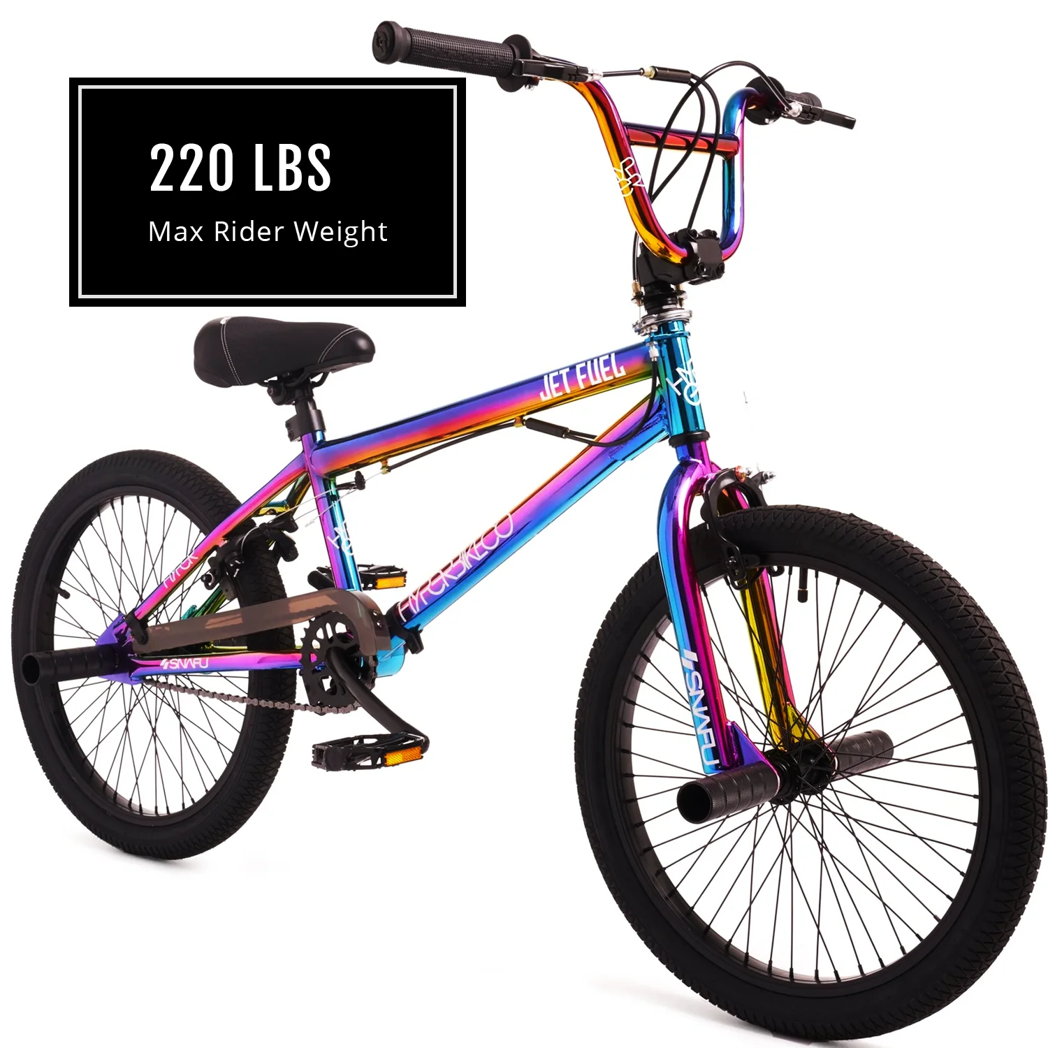 2025 Hyper Bicycles 20′′ Jet Fuel BMX Bike for Kids, Steel Frame, 360° Handlebar, Ages 8-13