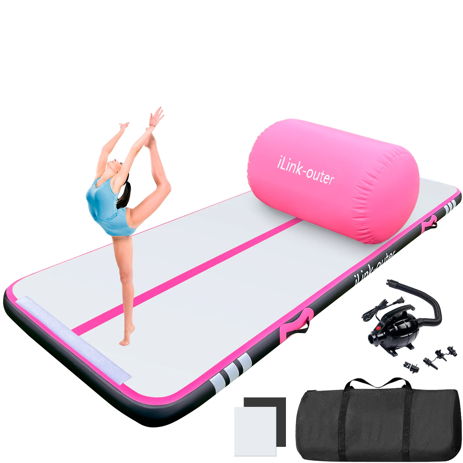 2025 Air Track 10FT Inflatable Gymnastics Mats with Roller Training Mat 4inches With Electric Pump For Home/gym/outdoor