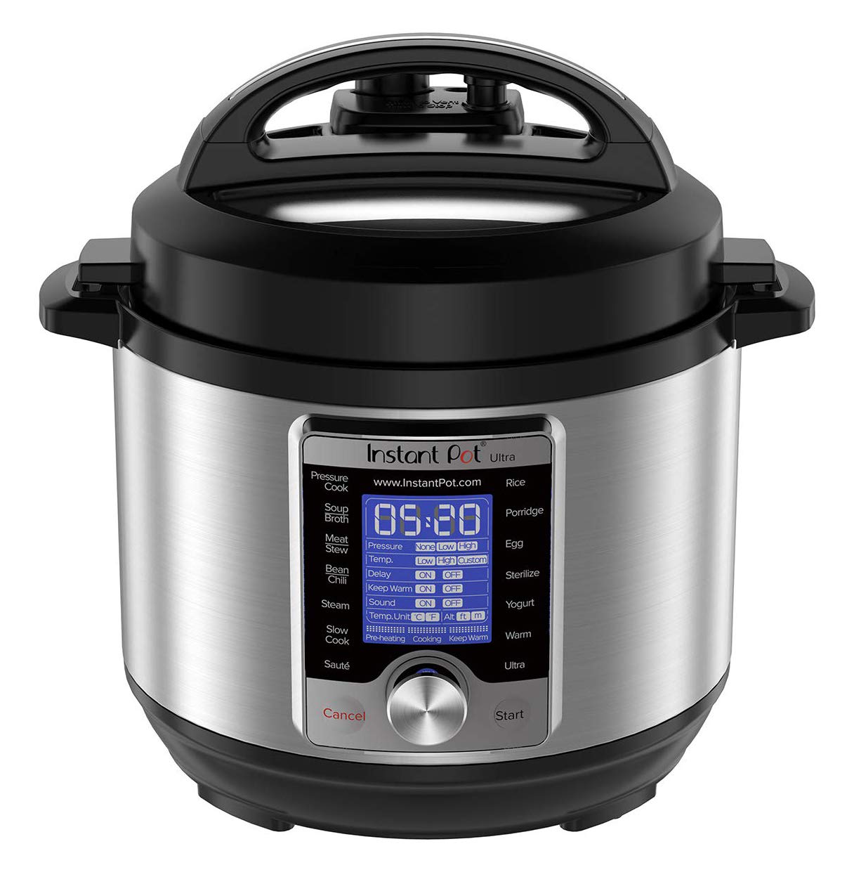 2025 Pot Ultra Mini 3-Quart Programmable Cooker, Stainless Steel, 16-in-1, Silver, Touch Control, UL Certified