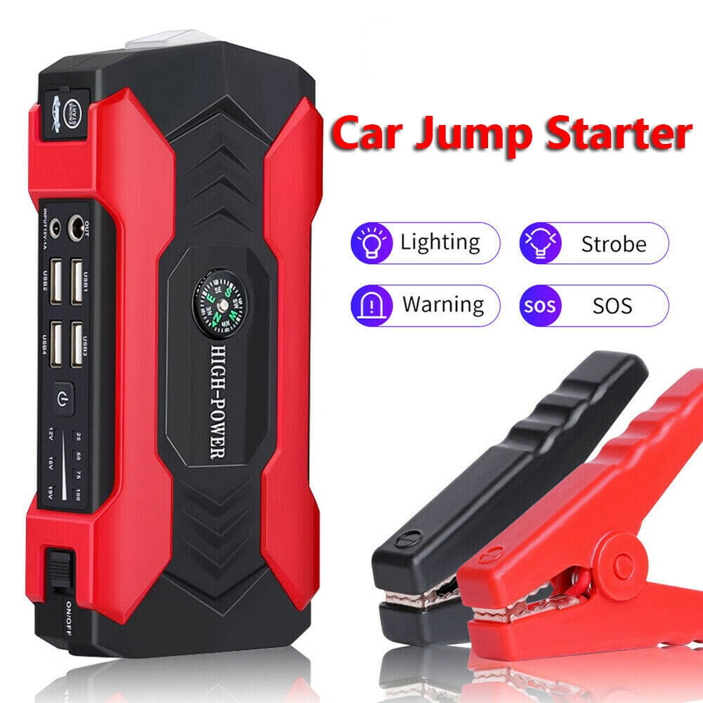2025 Car Jump Starter, 600A Peak 99800mAh Portable Mini Slim Charger Power Bank (up to 12V 6.0L Gasoline Vehicles & 12V 3.0L Diesel Car) LED Flash Light Battery Booster