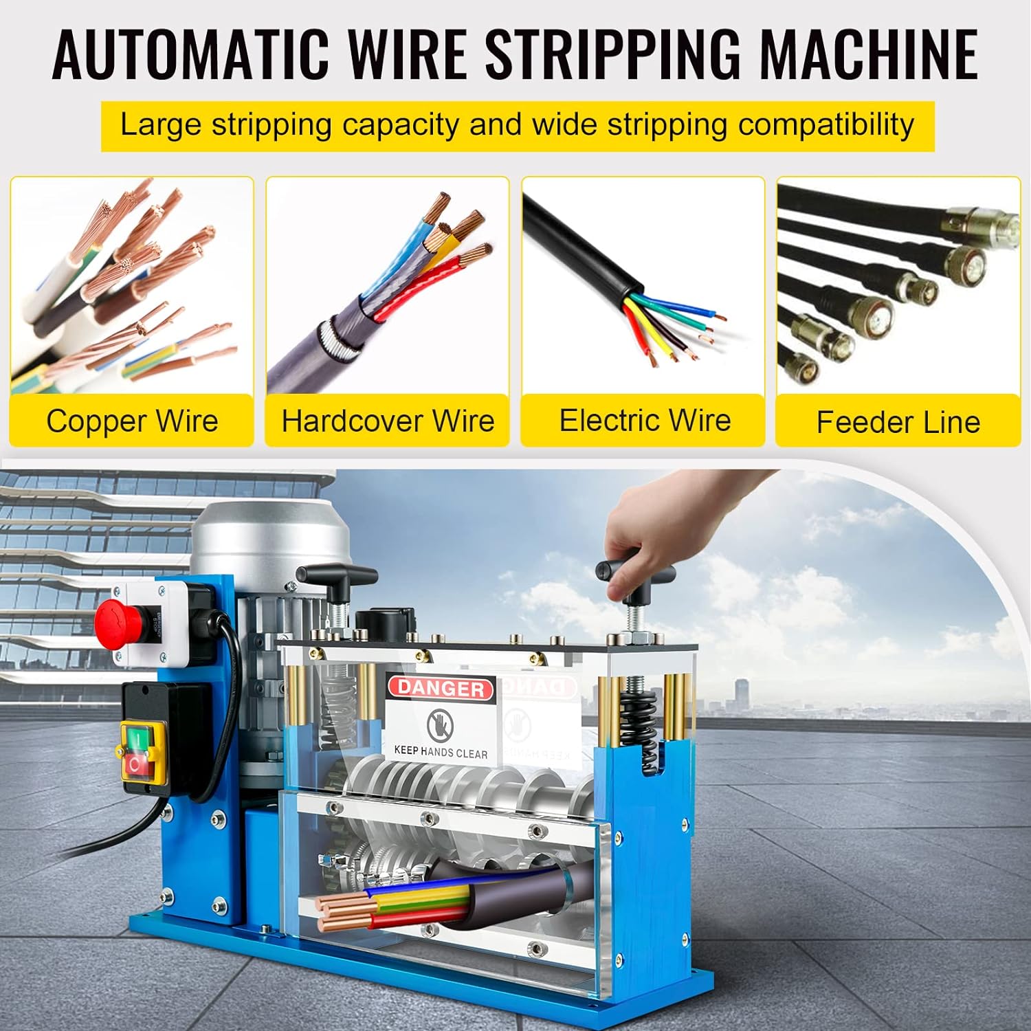 2025 Electric Wire Stripping Machine 370W 0.06