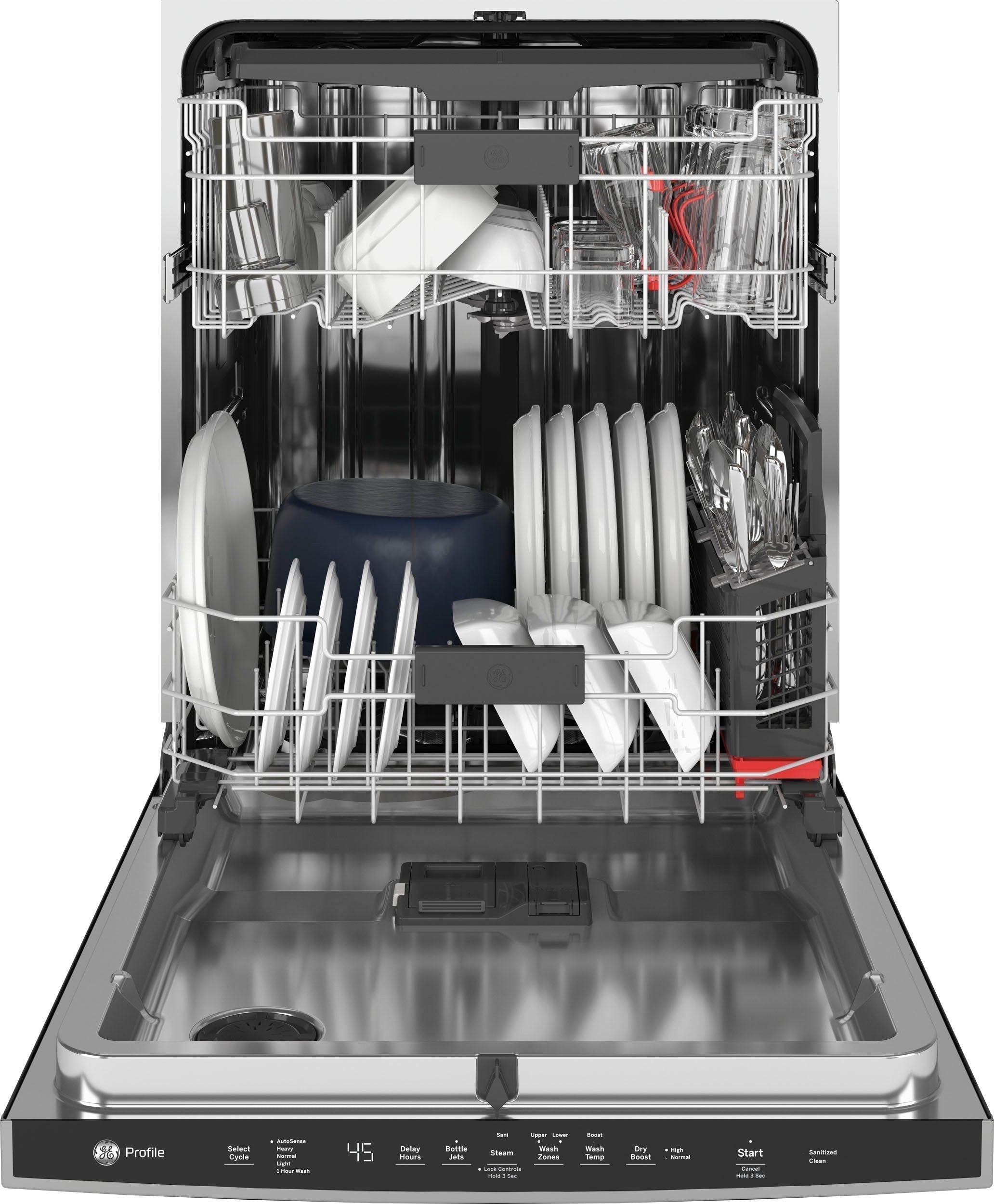 2025 Stainless Steel Interior Fingerprint Resistant Dishwasher with Hidden Controls – Stainless steel