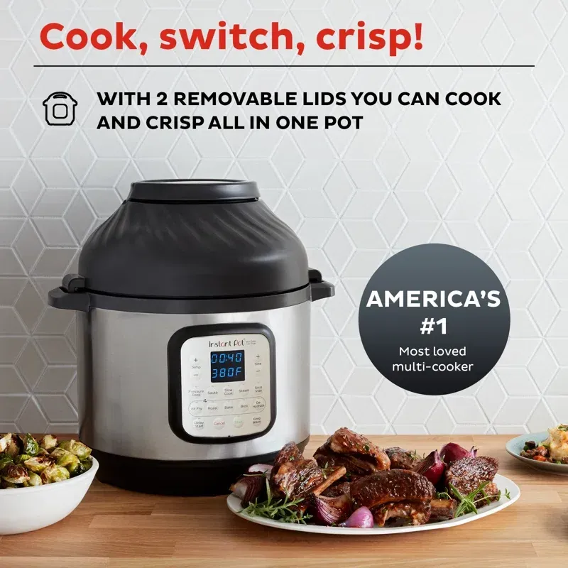 2025 Instant Pot Duo Crisp 11-in-1 Air Fryer & Pressure Cooker, 8-Qt, Stainless Steel
