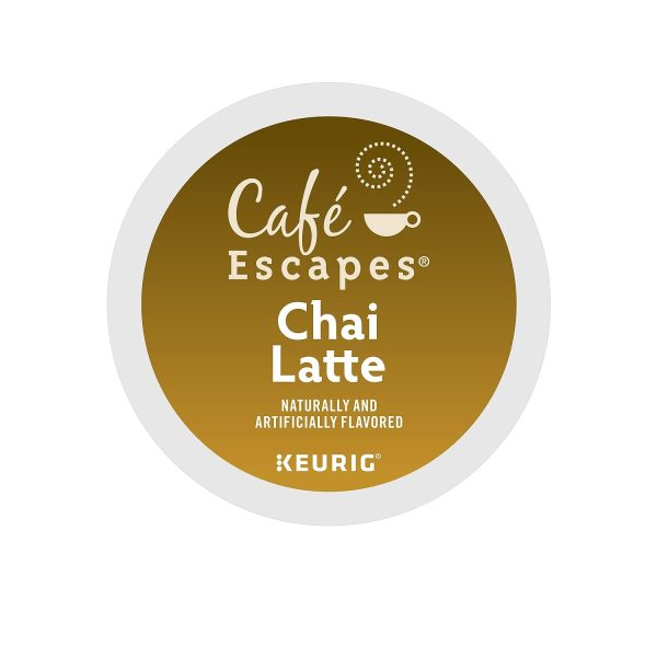 2025 Cafe Escapes Chai Latte Keurig Single-Serve K-Cup Pods, 96 Count (4 Packs of 24)