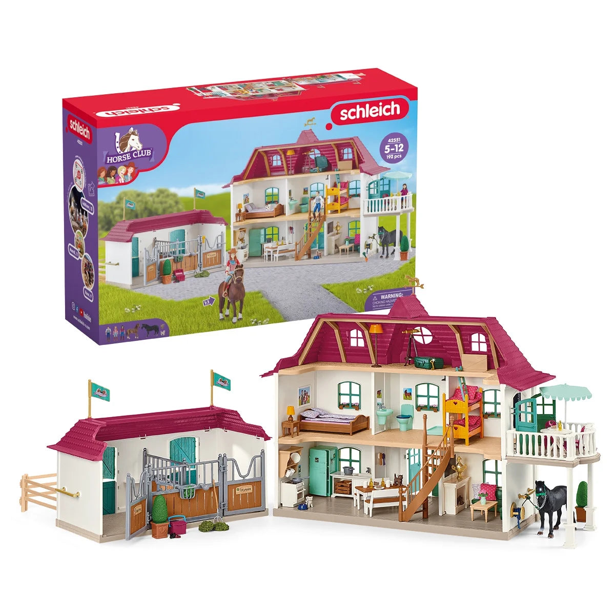 2025 Horse Club: Lakeside Country House & Stable with Accessories, 192 Pcs