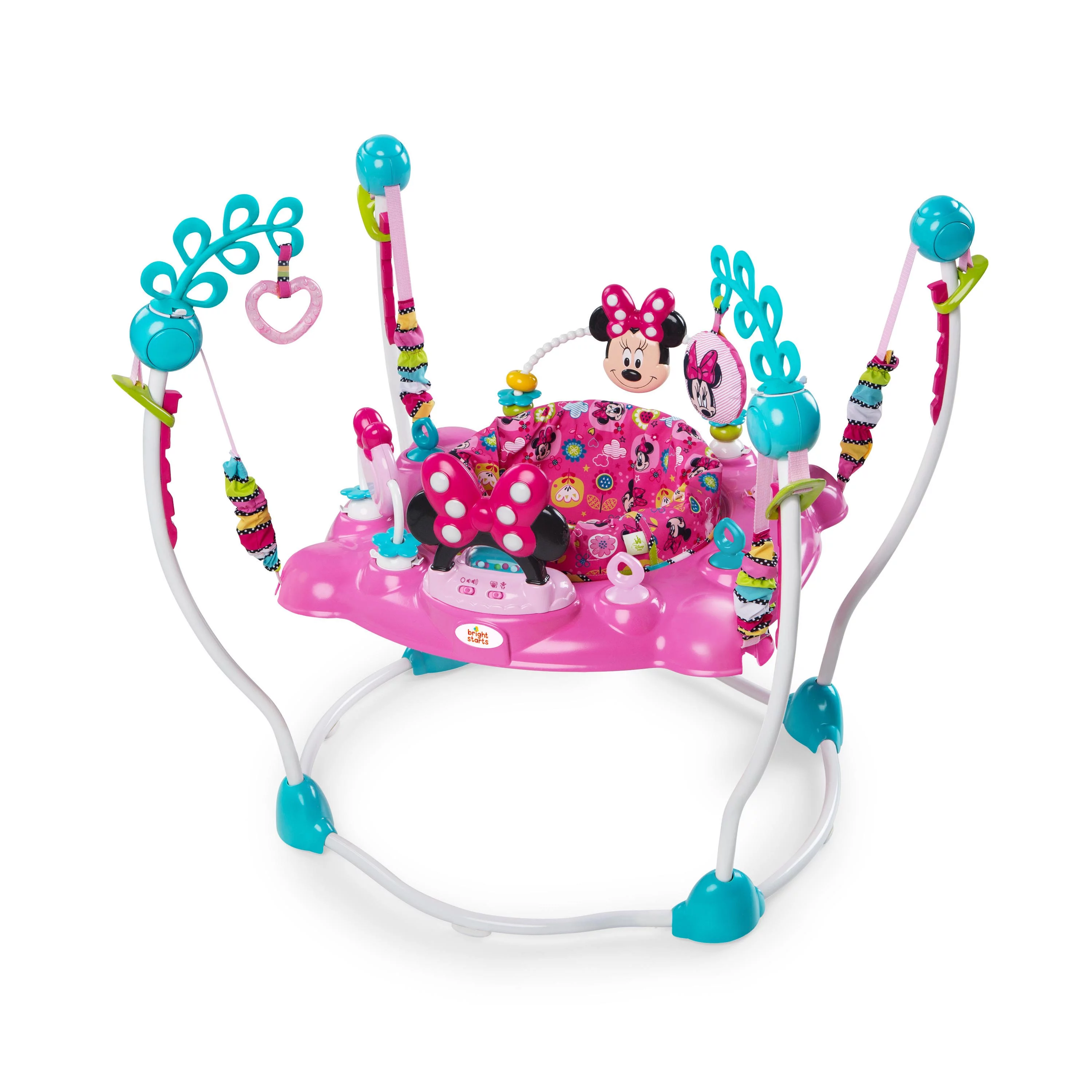 2025 Bright Starts Disney Baby Minnie Mouse PeekABoo Activity Jumper with Lights and Melodies, Ages 6 months +
