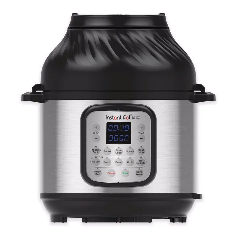2025 Instant Pot Duo Crisp 11-in-1 Air Fryer and Electric Pressure Cooker Combo with Multicooker Lids that Air Fries, Steams, Slow Cooks, Sautés, Dehydrates, and More, Free App With Over 800 Recipes, 8 Quart