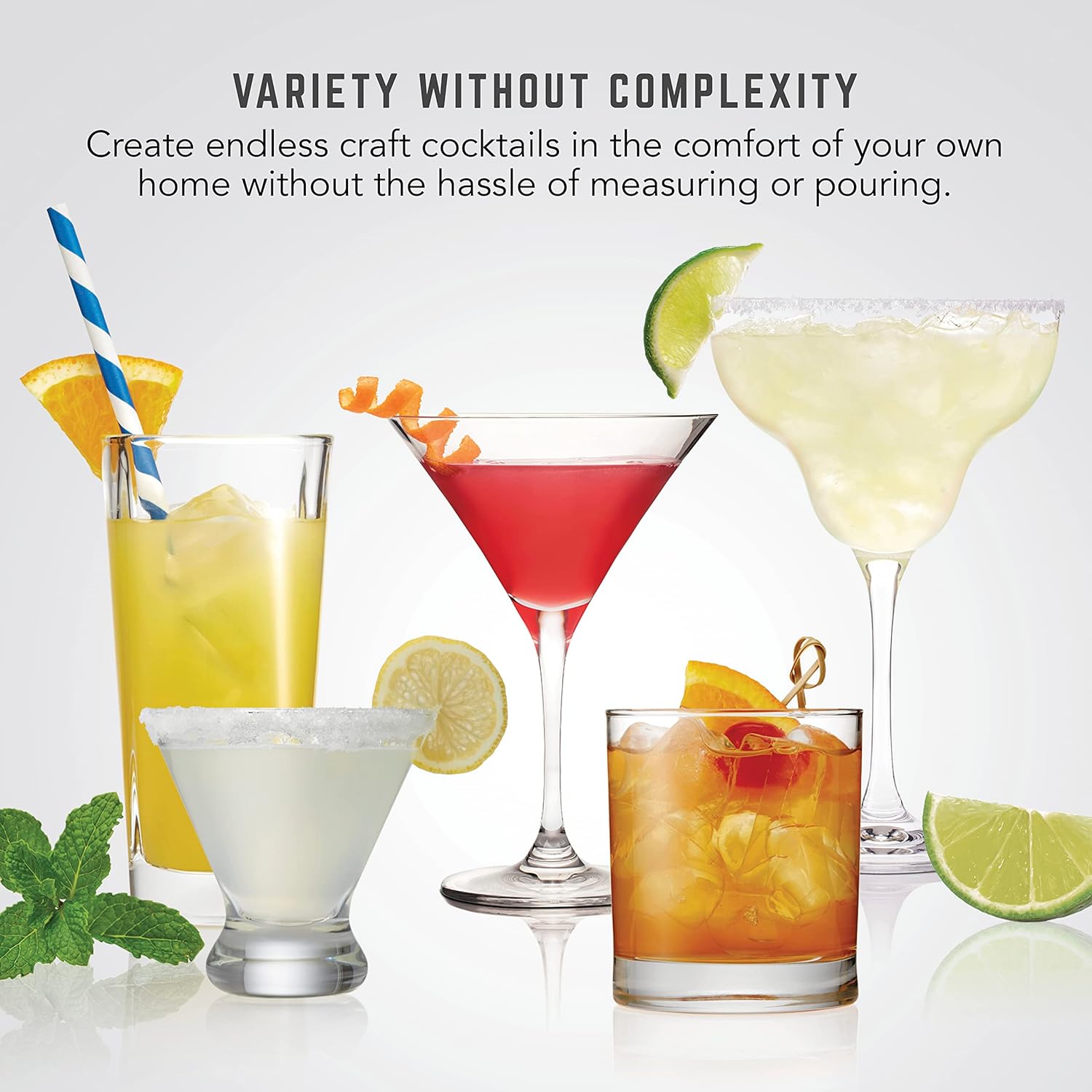 2025 Duet Cocktail Machine 2 Glass Spirit Bottles