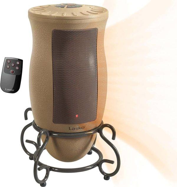 2025 Designer Series Ceramic Space Heater-Features Oscillation, Remote, and Built-in Timer, Beige