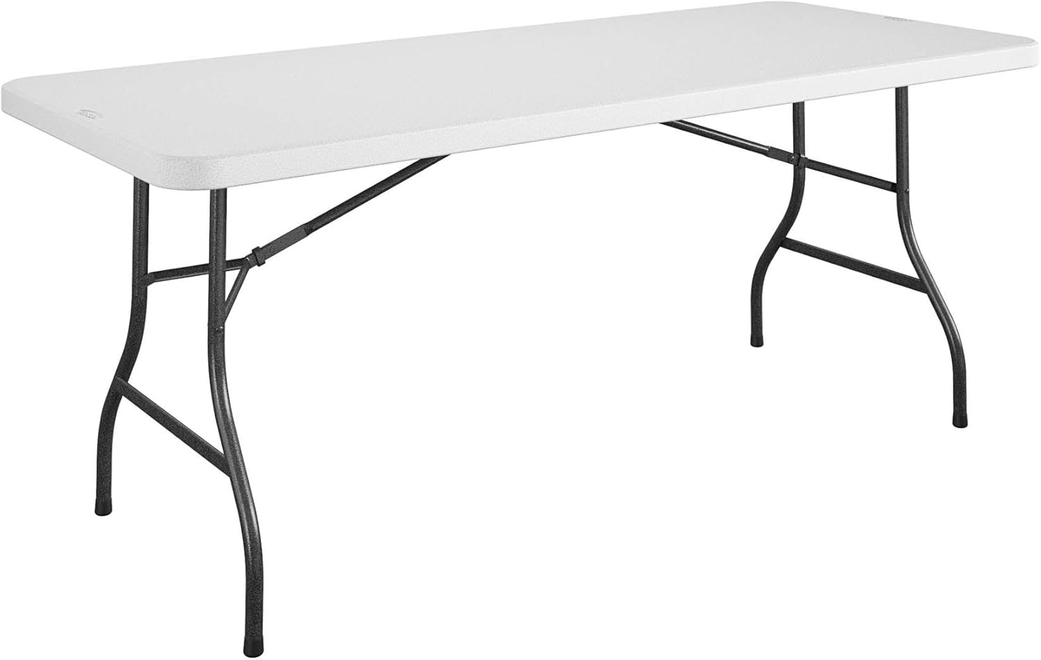 2025 6 Foot Blow Molded Folding Table, White