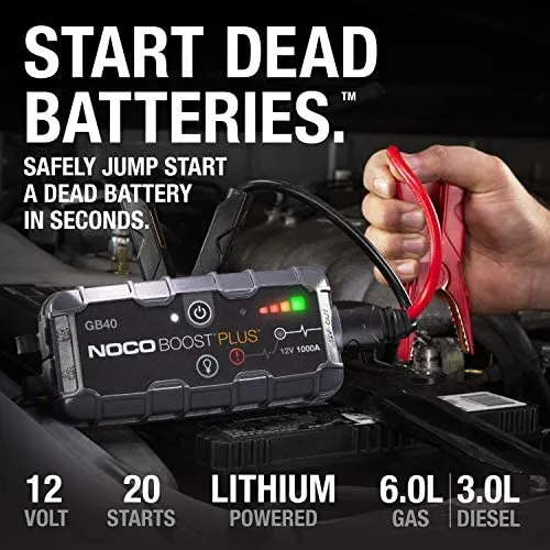 2025 Boost Plus GB40 1000 Amp 12-Volt UltraSafe Lithium Jump Starter Box, Car Battery Booster Pack, Portable Power Bank Charger sgtnighsdesigns