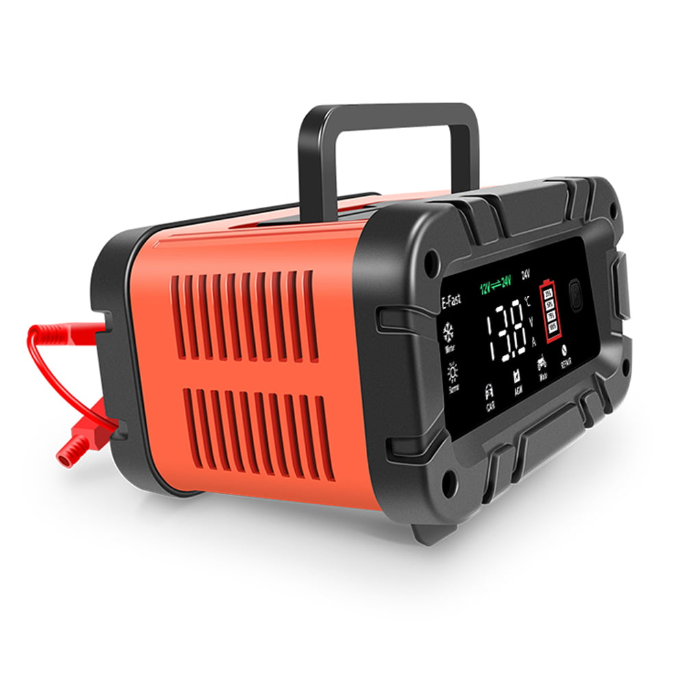 2025 Car Battery Chargers /24V Intelligent Pulse Repairing Device Automotive Battery Trickle Maintainer with LCD Digital Display for Car Truck Motorcycle Battery Leadacid Battery