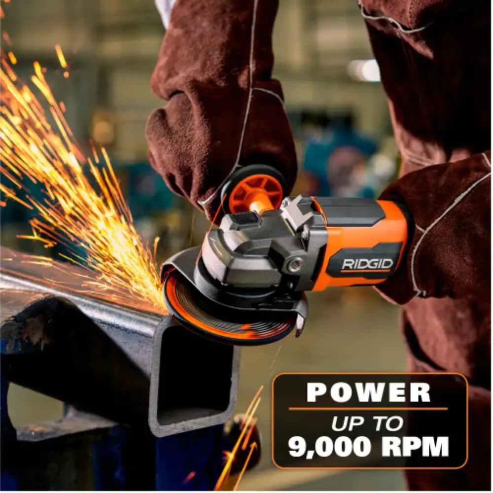 2025 8V Brushless Cordless 4-1/2 in. Angle Grinder Kit with 4.0 Ah Battery and Charger