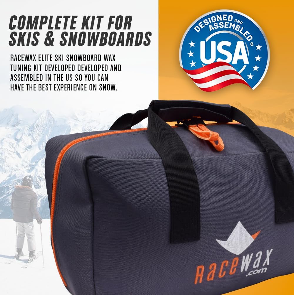 2025 Elite Ski Snowboard Tuning Kit - Complete with Iron Wax Edge Tools Base Repair