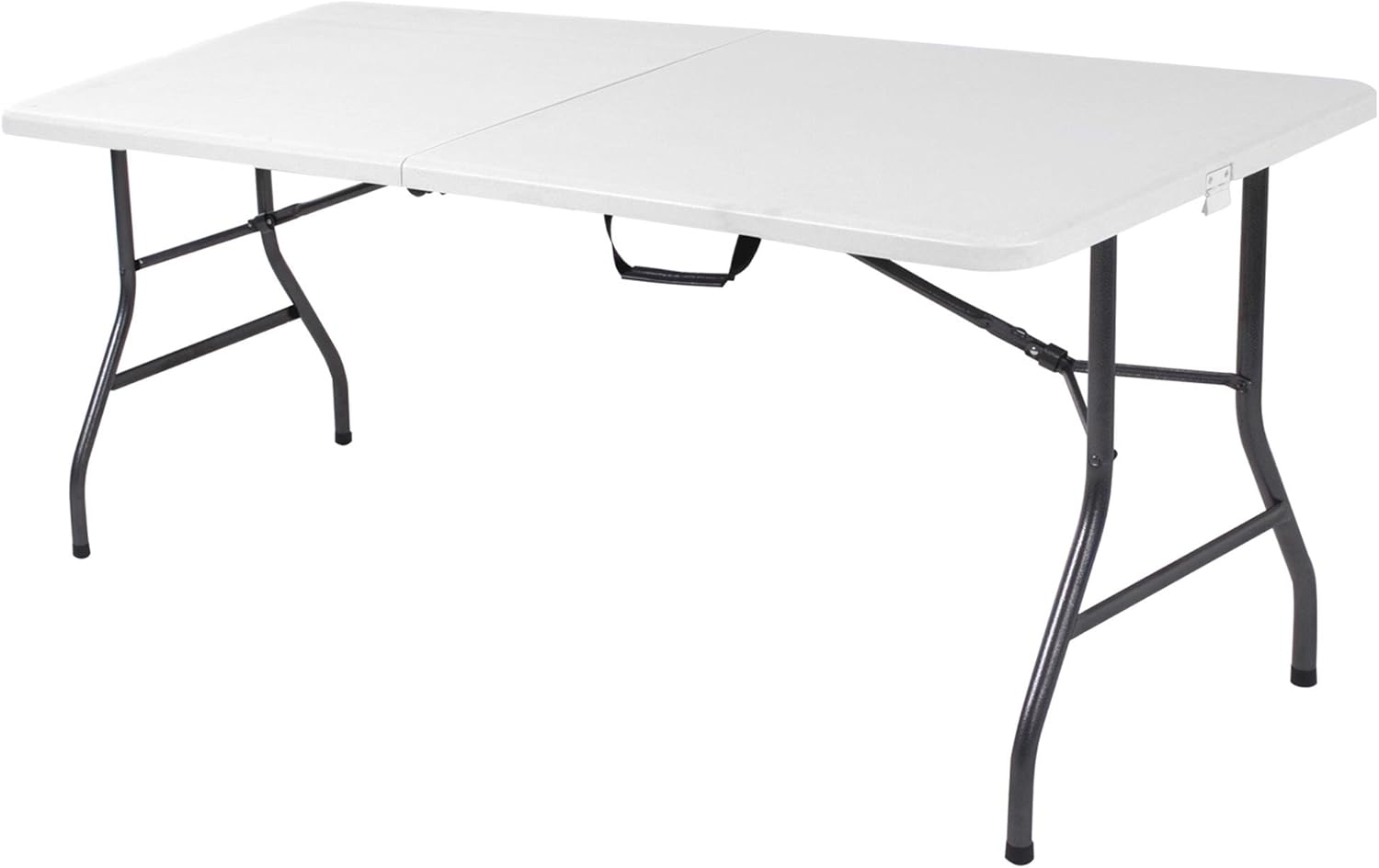 2025 Fold-in-Half Banquet Table w/Handle, 6ft, White