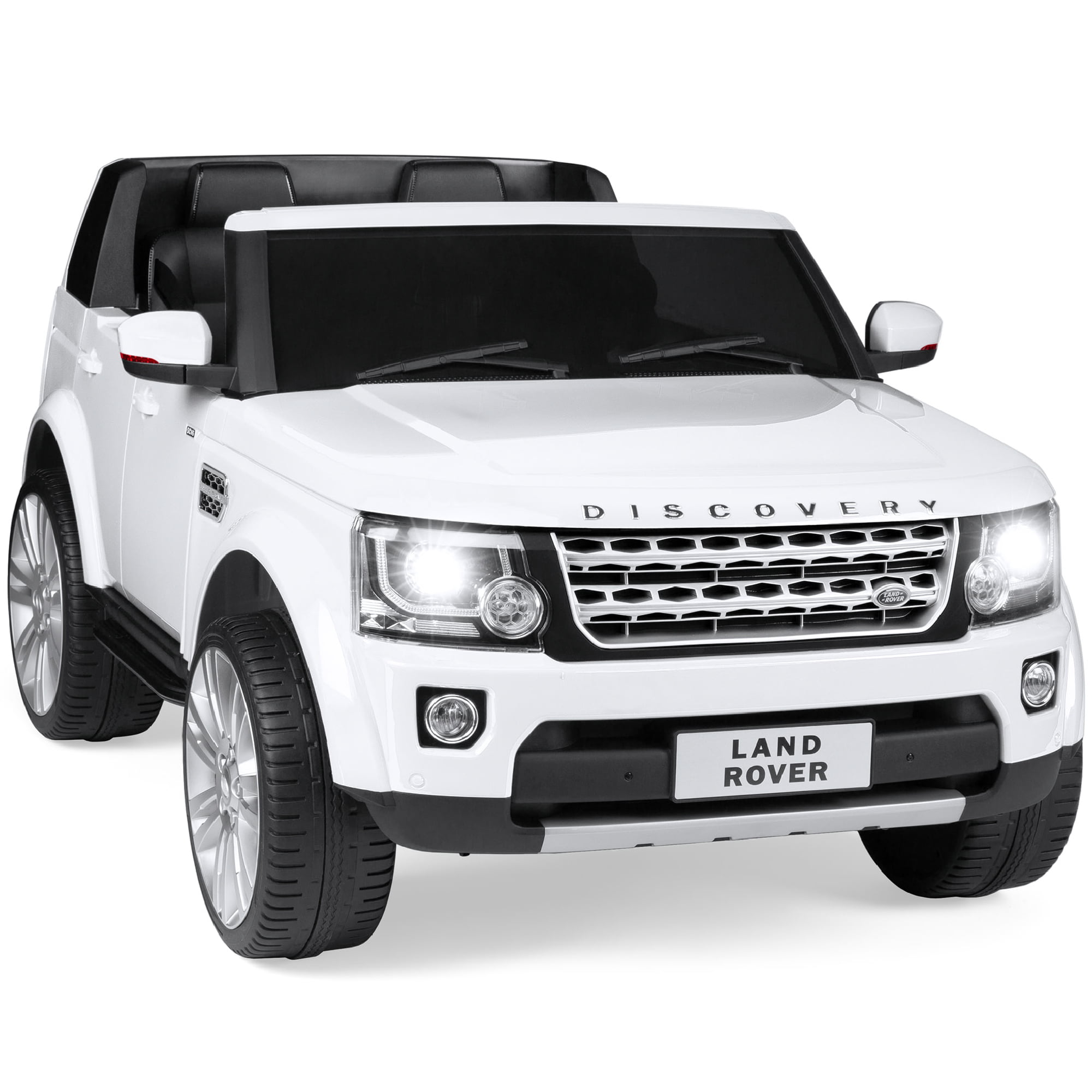2025 Best Choice Products 12V 3.7 MPH 2-Seater Licensed Land Rover Ride On Car Toy w/ Parent Remote Control - White