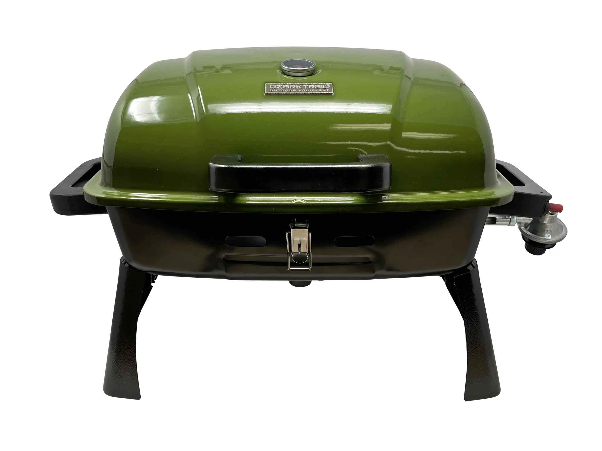 2025 Trail Portable Propane Grill with Griddle Plate, 10,000 BTU Burner, Enameled Steel, Black
