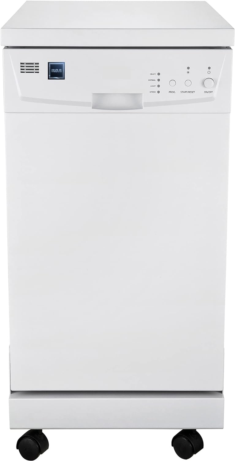 2025 Portable Dishwasher, 18in Wide, 8 Place Settings Capacity, White