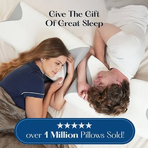2025 Contour Memory Foam Pillow for Sleeping, Orthopedic Cervical Support for Neck, Shoulder and Back Pain Relief, Ergonomic Pillow for Side, Back