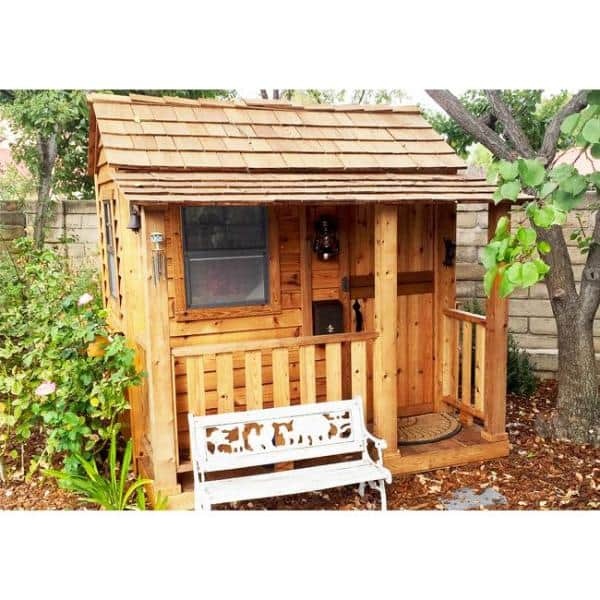 2025 Outdoor Living Today Little Squirt 6×6 ft. Cedar Playhouse with Windows and Dutch Door