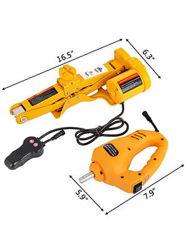 2025 Electric Car Jack 3 Ton 6600 LB Electric Scissor Jack 12V DC Electric Jack with Electric Impact Wrench Car Repair Tool for Sedans and Trucks
