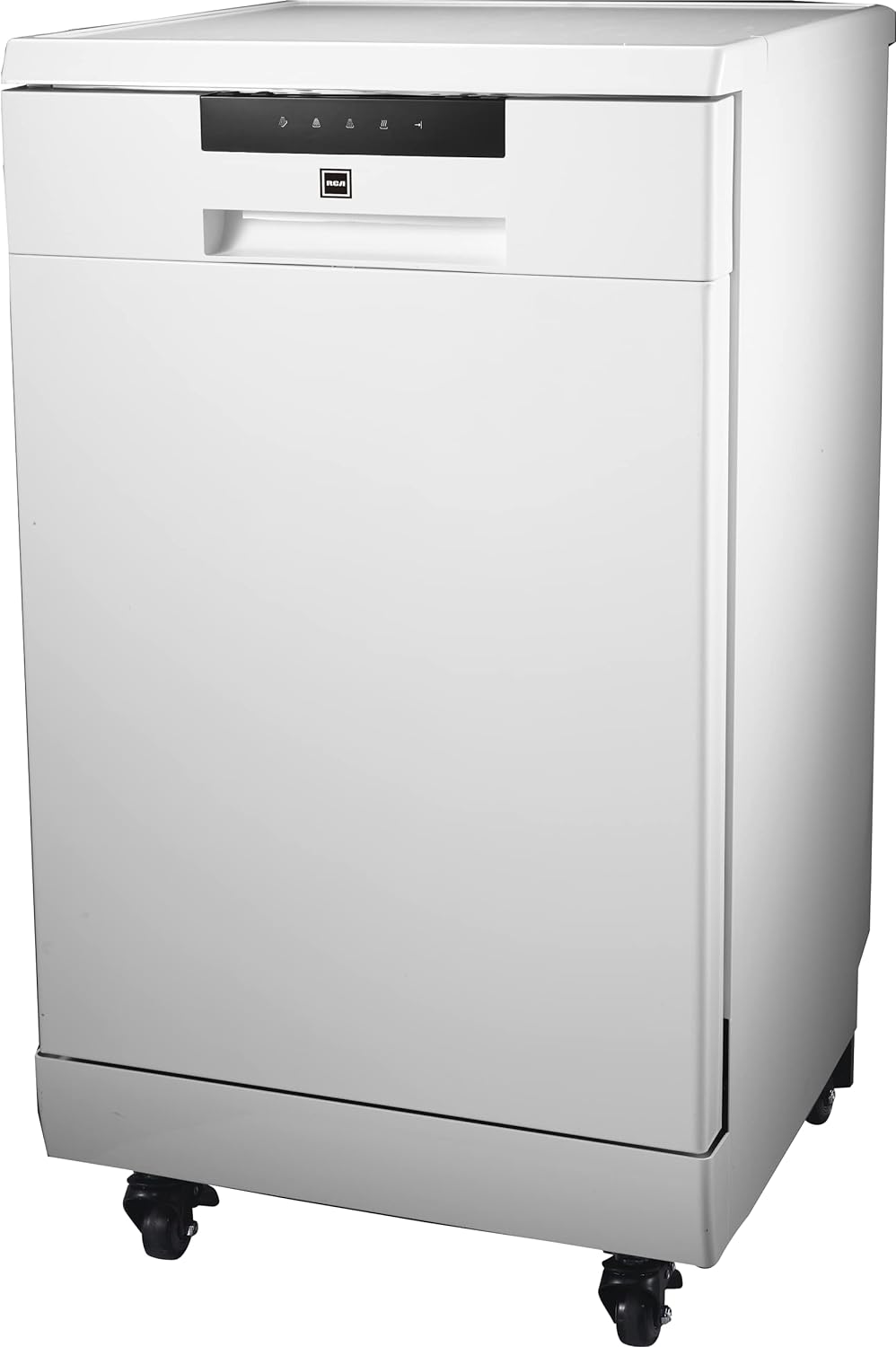 2025 Portable Dishwasher, 18in Wide, 8 Place Settings Capacity, White