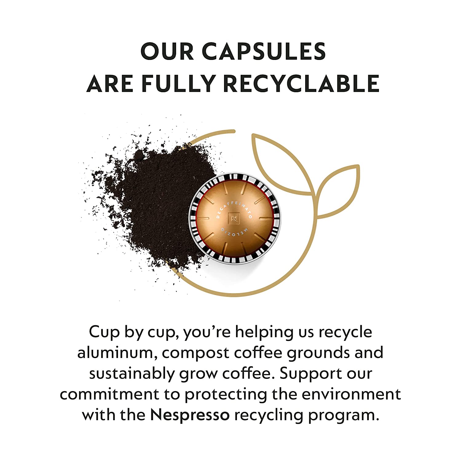 2025 Vertuo Melozio Decaffeinato, Medium Roast Espresso, 30 Count Coffee Capsules (VERTUO ONLY)