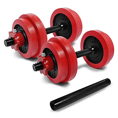2025 Adjustable Dumbbells Set 60 lbs with Connector, Cast Iron Plates, Chrome Handles, Star-Lock Collars, 5-Year Warranty