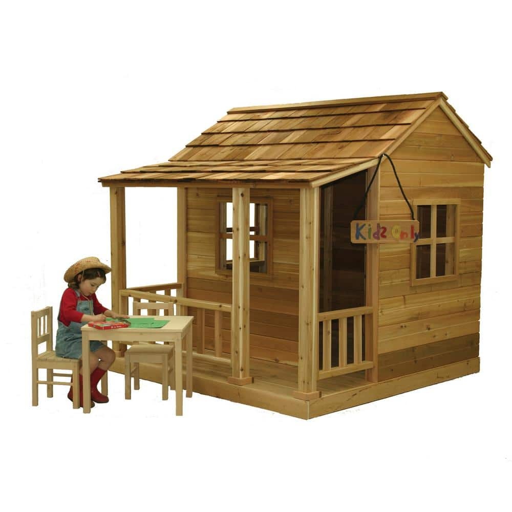2025 Outdoor Living Today Little Squirt 6×6 ft. Cedar Playhouse with Windows and Dutch Door