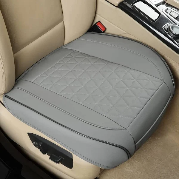 2025 PU Leather Car Seat Cover Protector for Front Seat bottom,Compatible with 90% Vehicles (Sedan SUV Pickup Mini Van) - 1 Piece,Gray