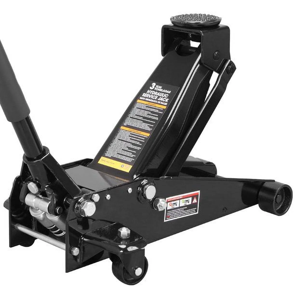 2025 3 Ton Floor Jack Hydraulic Heavy Duty Steel Car Jack with Quick Lift Dual Pump,Black,W8303-B