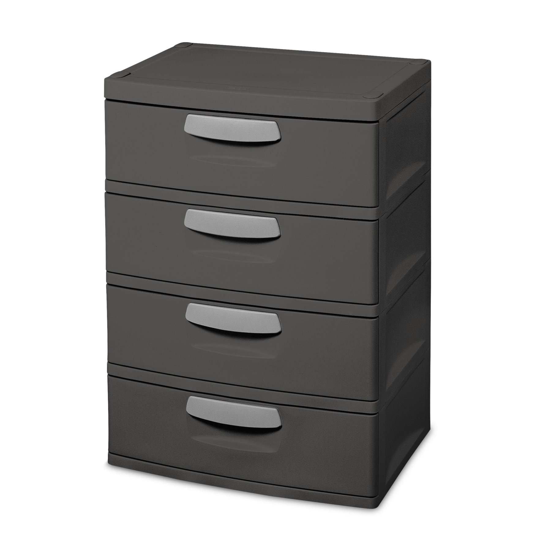 2025 4 Drawer Plastic Storage Unit, Flat Gray, Heavy-Duty, BPA-Free