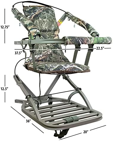 2025 SD Climbing Treestand – Lightweight Aluminum, Foam-Padded Seat, 300 lbs Capacity, Includes Safety Harness