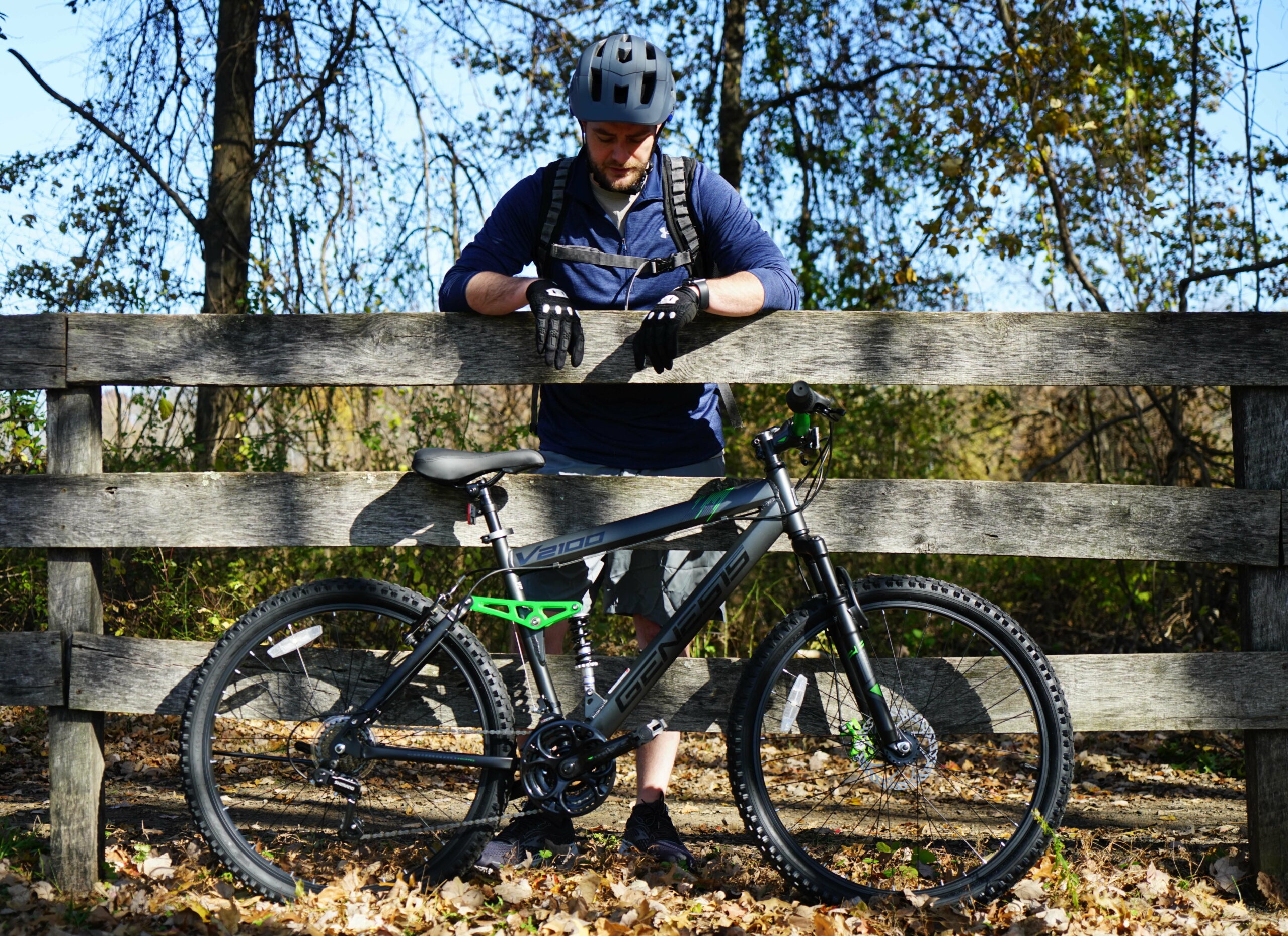 2025 Men’s 26′′ Full Suspension Mountain Bike, 21-Speed, Aluminum Frame, Slate Gray