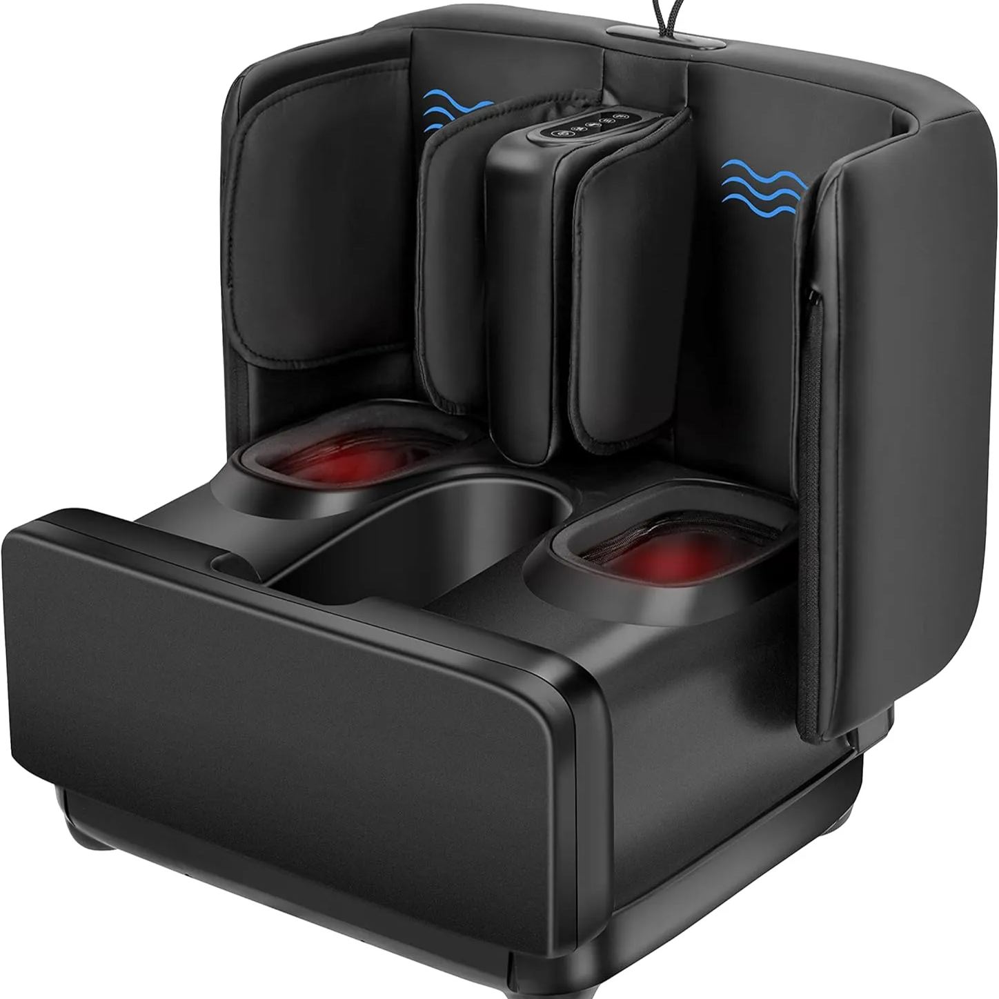 2025 2 in 1 Foot Massager Machine & Ottoman Rest with Heat Kneading Vibration Compression