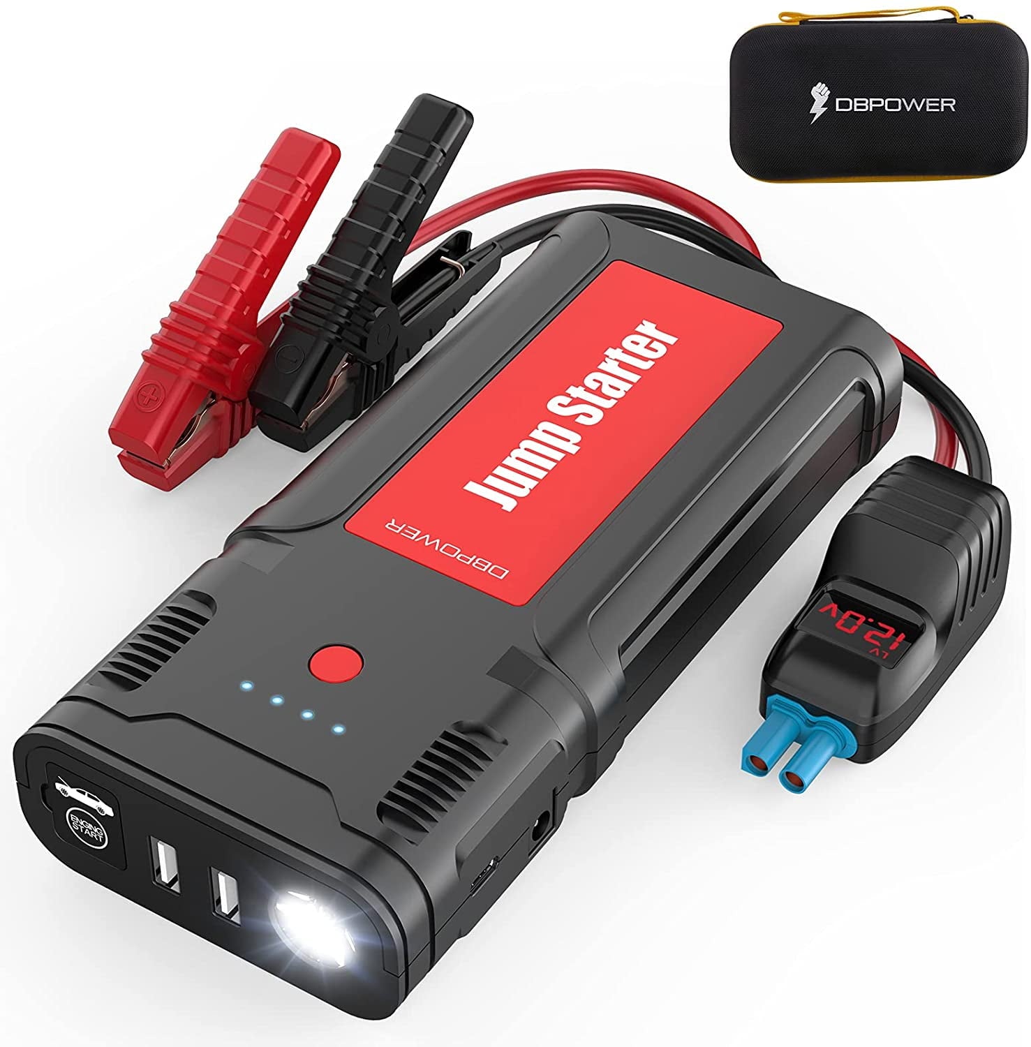 2025 G15 Portable Car Battery Jump Starter 12V 2500A 21800mAh Auto Battery Booster 8.0L Gasoline/6.5L Diesel Engines