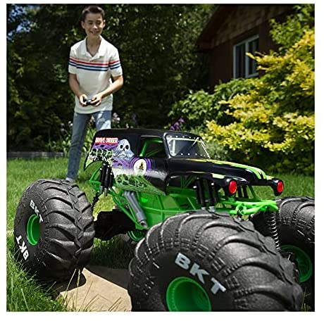 2025 Grave Digger All-Terrain RC Monster Truck with Lights, 2.4GHz Controller, 2ft Long