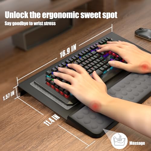 2025 Computer Tilt Keyboard Stand with Comfort Keyboard Wrist Rest Fits All Keyboard Sizes