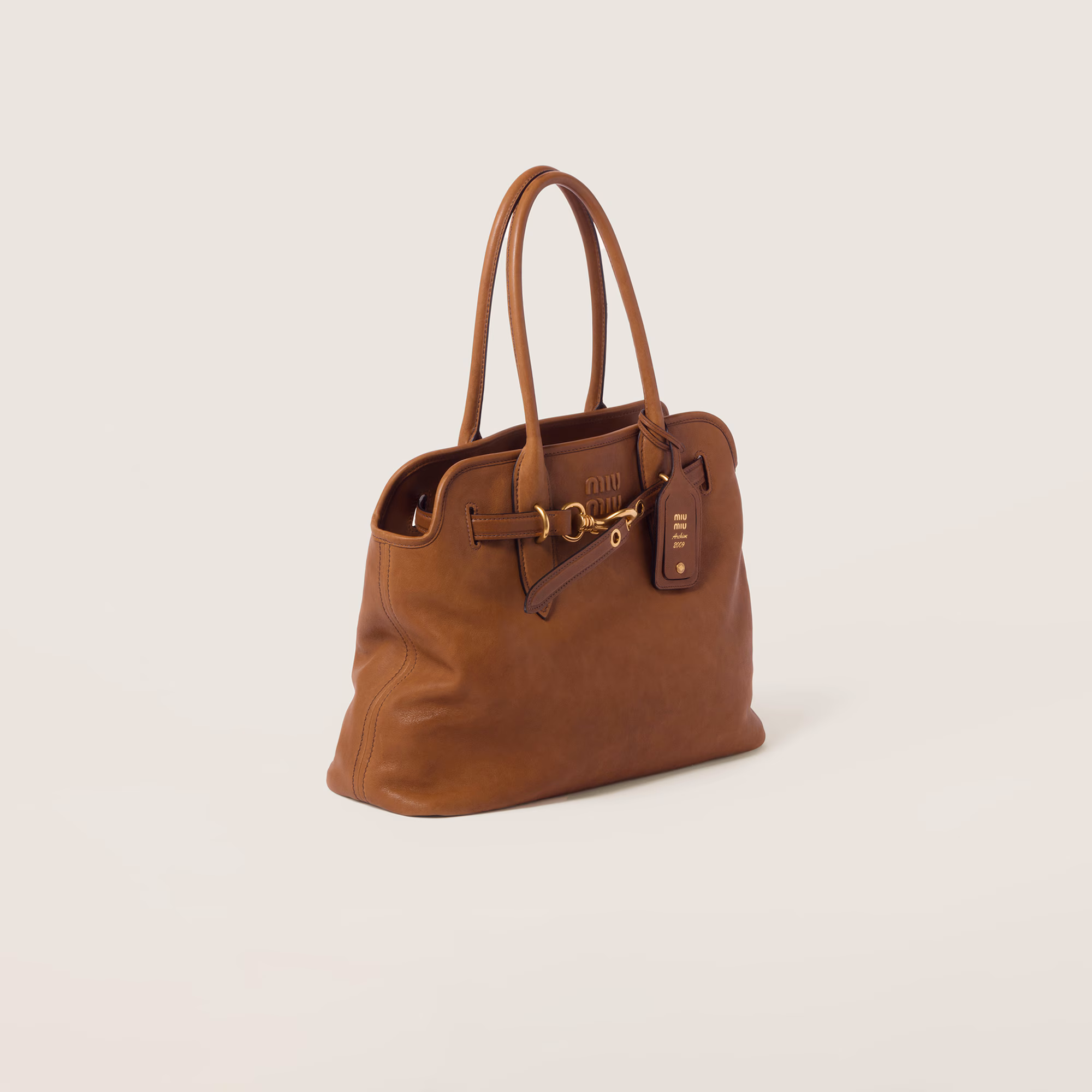 MiuMiu Aventure nappa leather bag-Oak - LuxuryEva