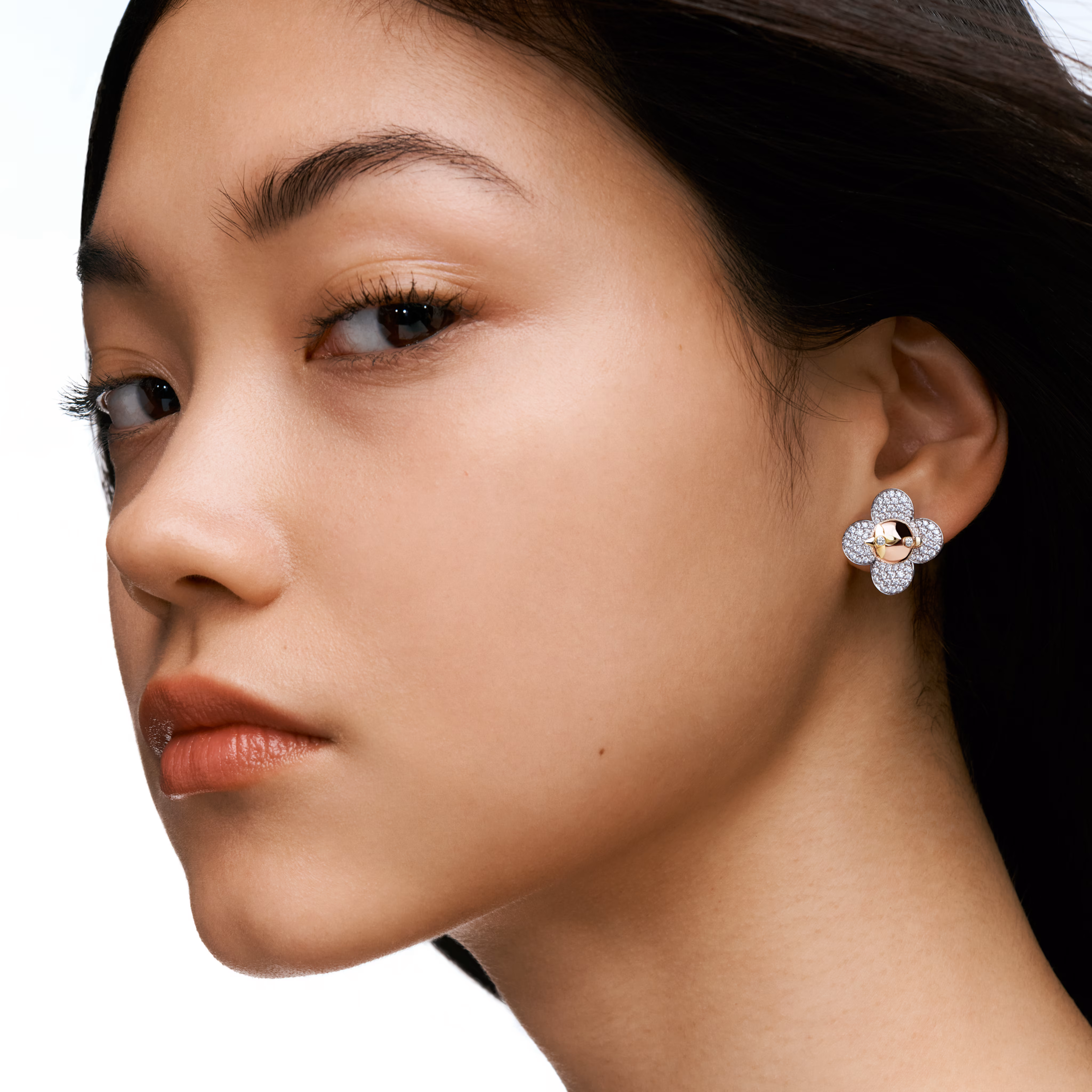 LV Vivienne Earrings, 3 Golds and Diamonds Q16742 - LuxuryEva