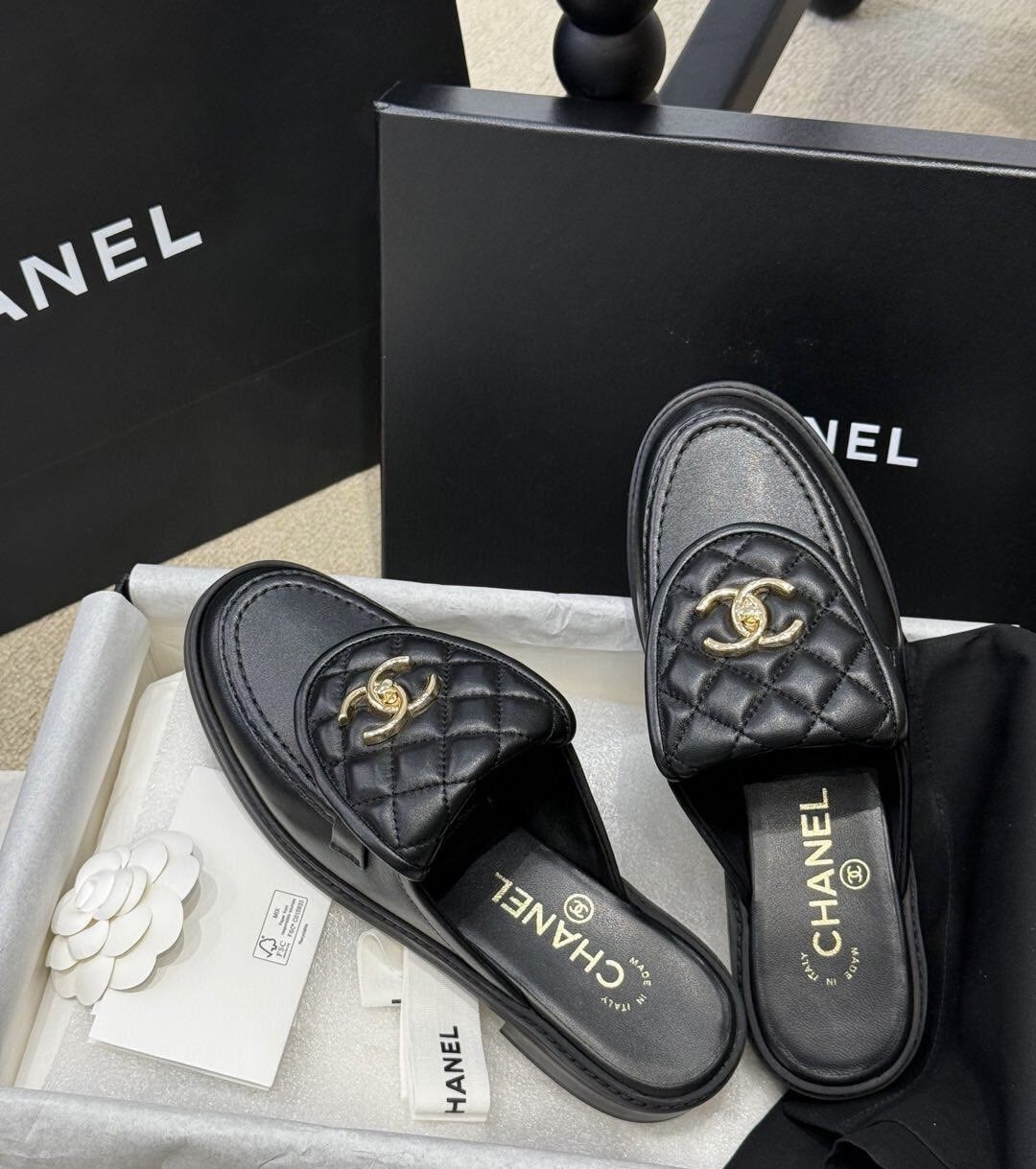 Chanel Leather mules & clogs - LuxuryEva