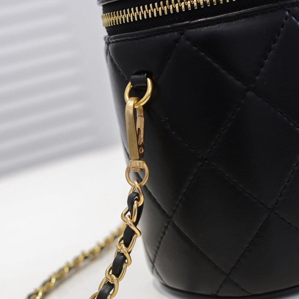 Chanel limited edition small bucket bag - black - LuxuryEva