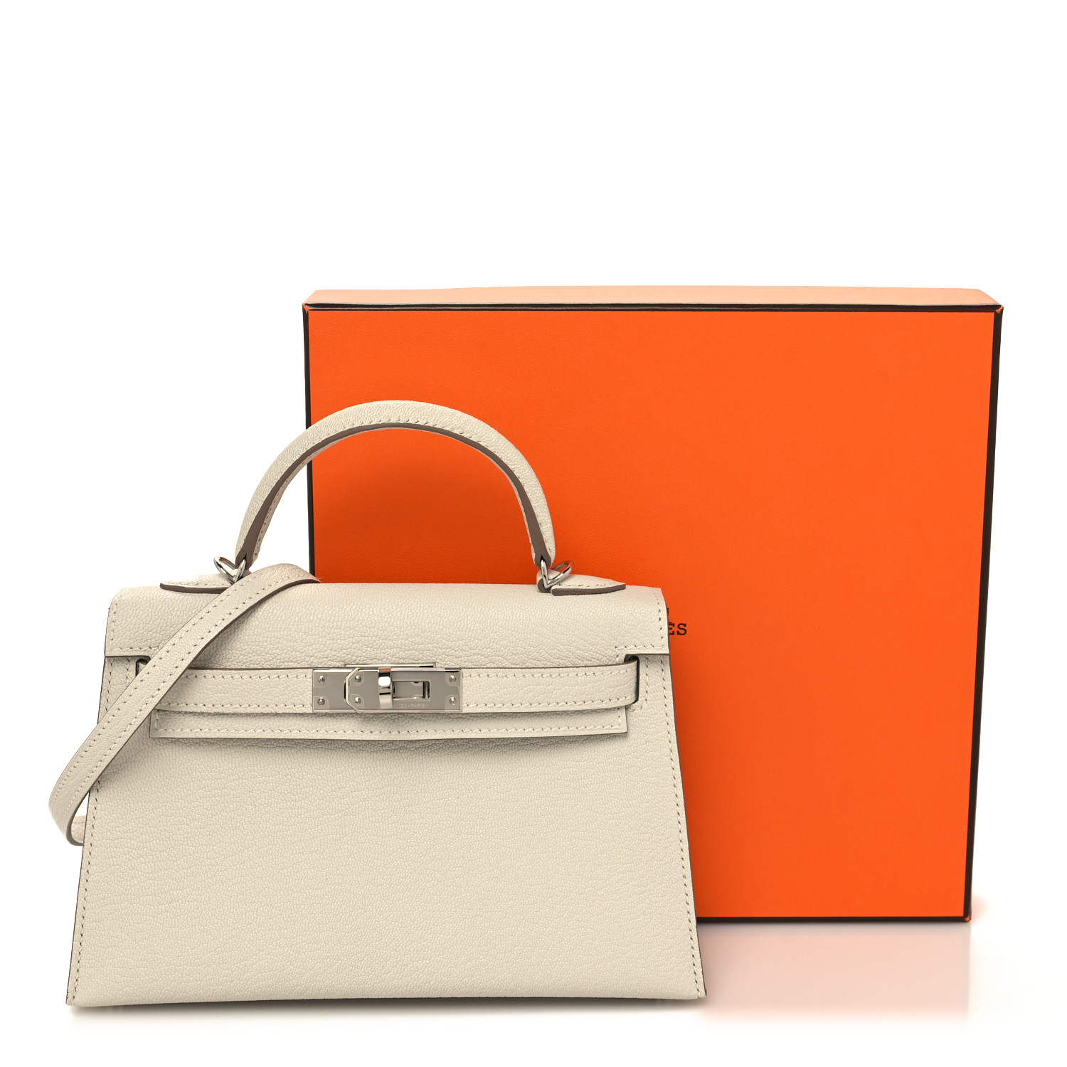 Chevre Mysore Mini Kelly Sellier 20 Mushroom - LuxuryEva