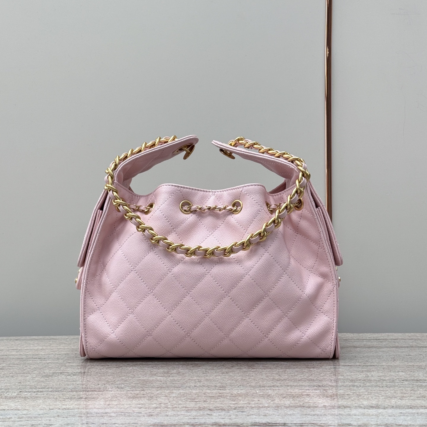 CHANEL 25 Small Handbag-Light Pink - LuxuryEva